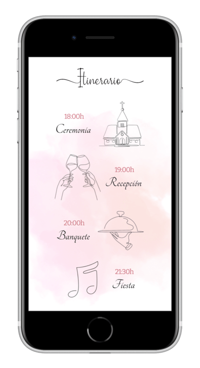 Invitación digital de boda aquarelle personalizada 4
