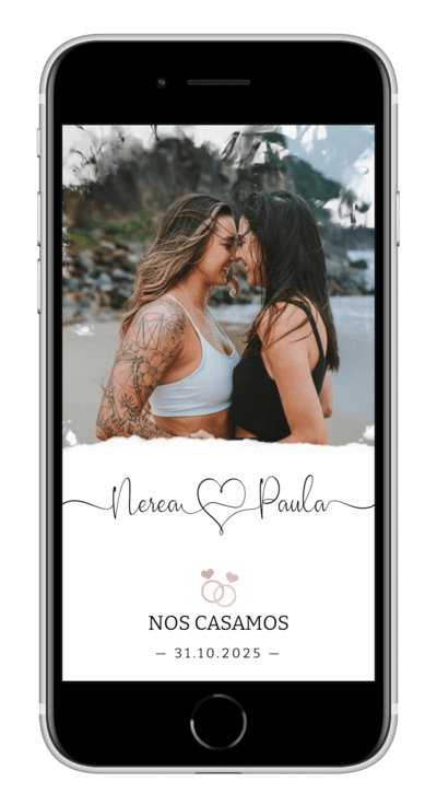 Invitación digital de boda pink personalizada 2