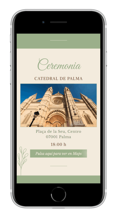 Invitación digital de boda simple personalizada 2