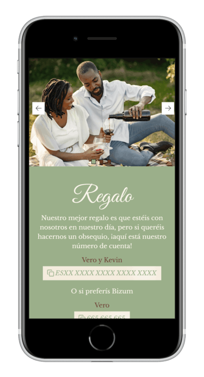 Invitación digital de boda simple personalizada 6