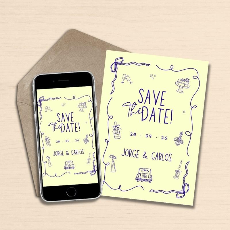 kraft-yellow Save The Date