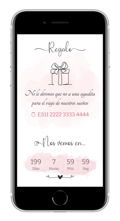 Invitación digital de boda aquarelle personalizada 6