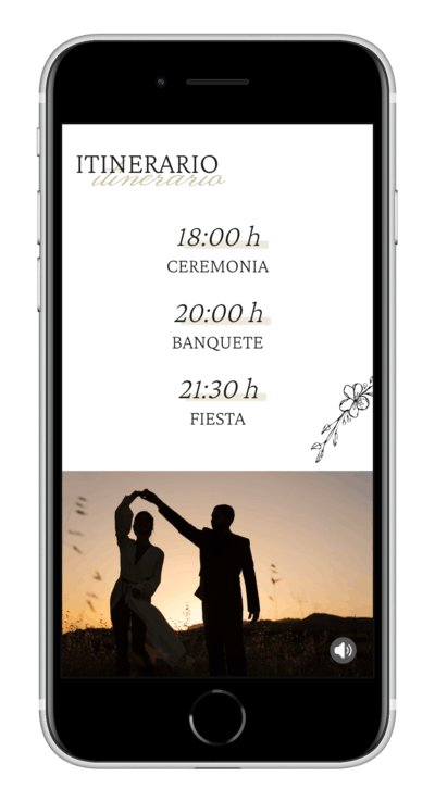 Invitación digital de boda elegant personalizada 5