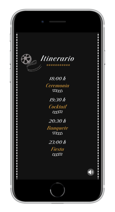 Invitación digital de boda hollywood personalizada 4