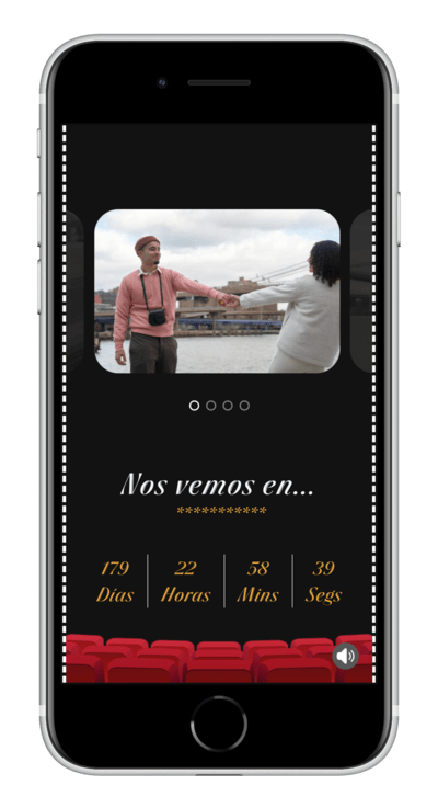 Invitación digital de boda hollywood personalizada 6