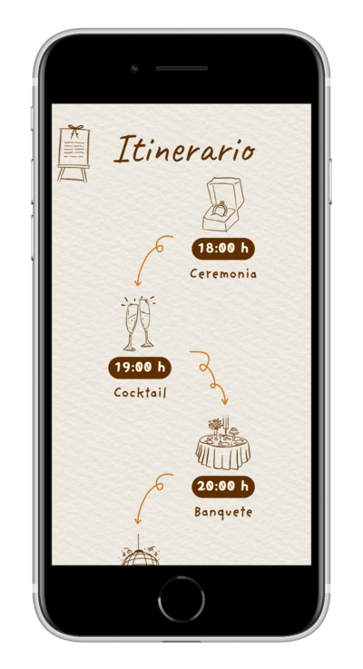 Invitación digital de boda kraft personalizada 5