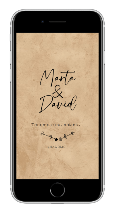 Invitación digital de boda vintage personalizada 1