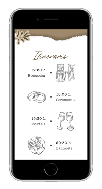 Invitación digital de boda vintage personalizada 4
