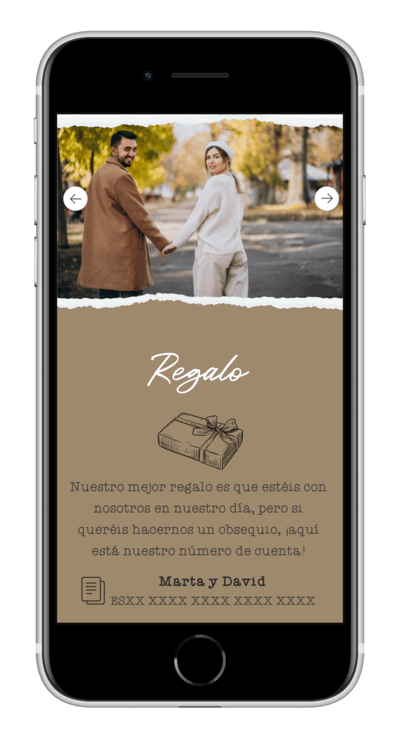 Invitación digital de boda vintage personalizada 5