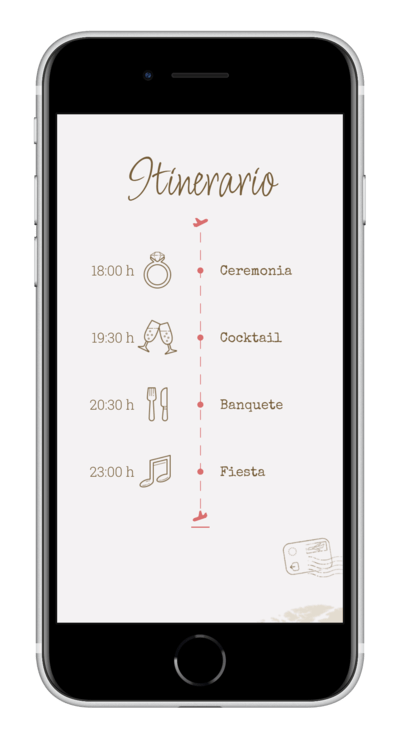 Invitación digital de boda wanderlust personalizada 5