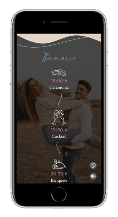 Invitación digital de boda waves personalizada 5