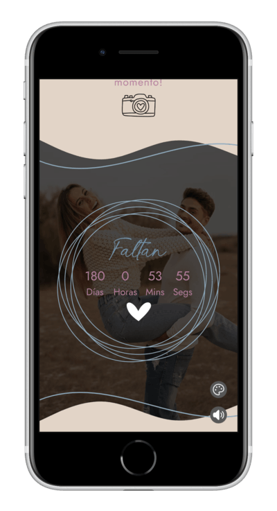 Invitación digital de boda waves personalizada 6