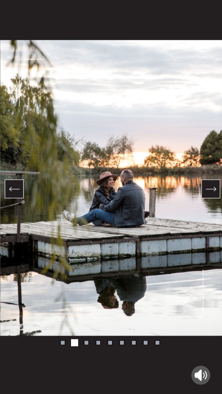 Foto de Laura y Pere con un lago de fondo