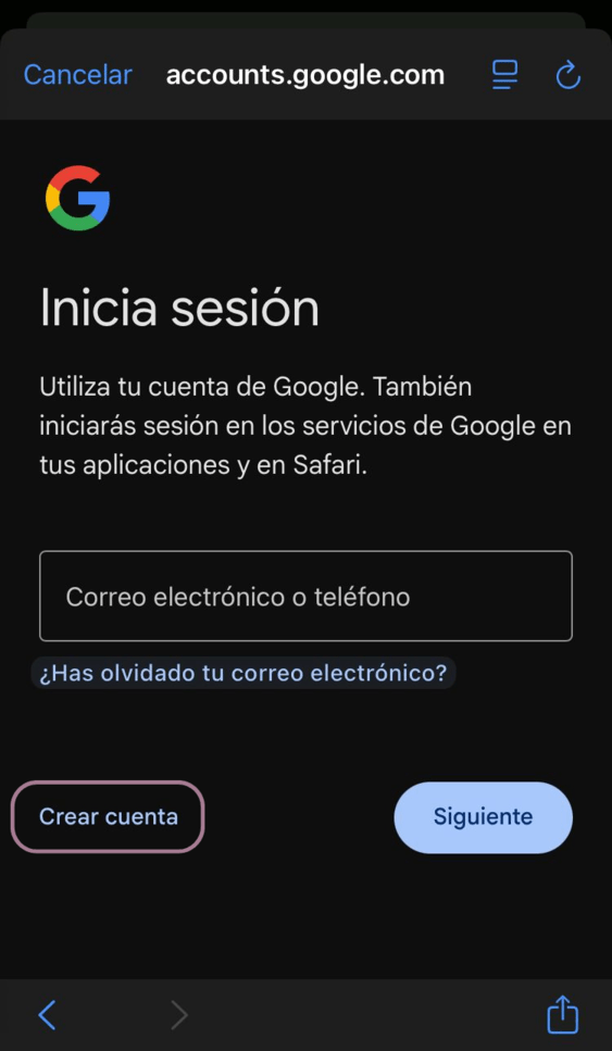 App Google Fotos - Paso 2