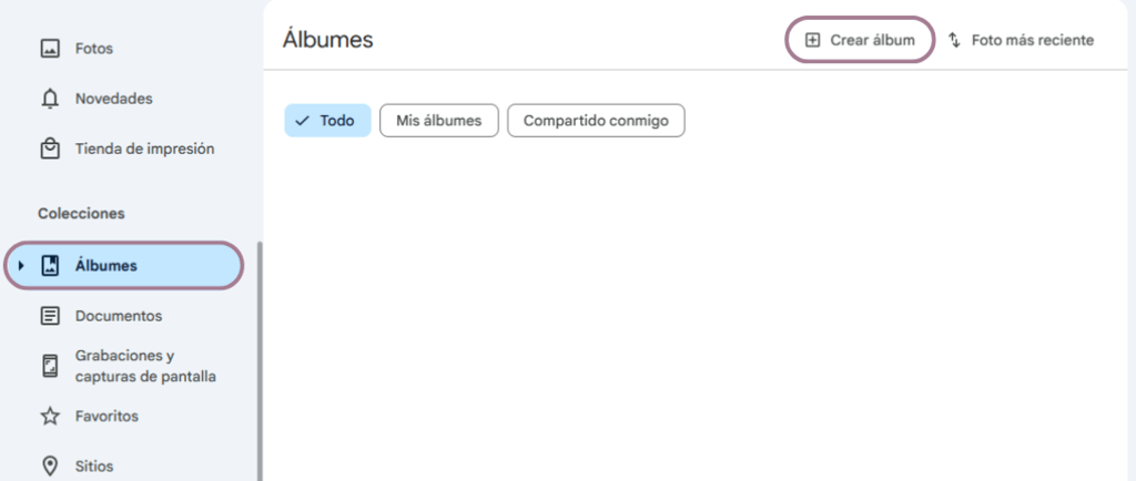 Web Google Fotos - Paso 2