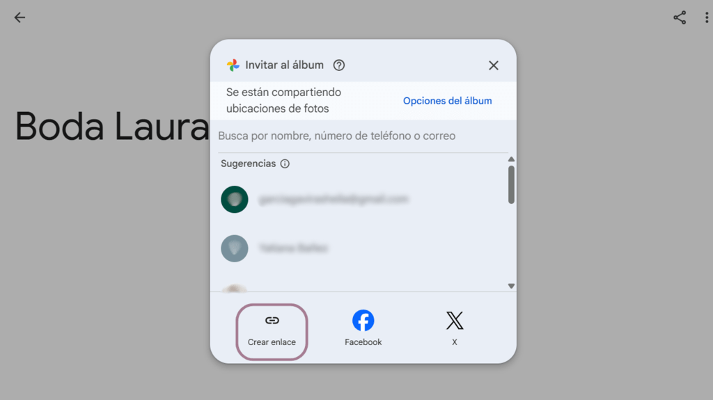 Web Google Fotos - Paso 4