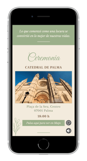 Invitación de boda Sencilla en verde salvia