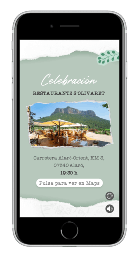 Invitación de boda Vintage en verde