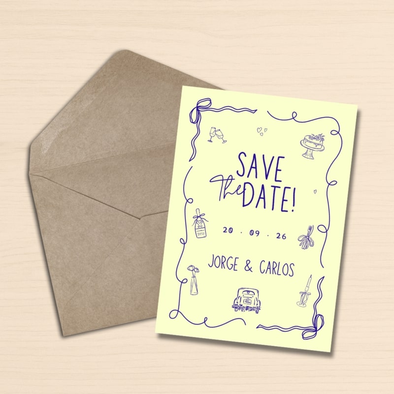 kraft-yellow Save The Date