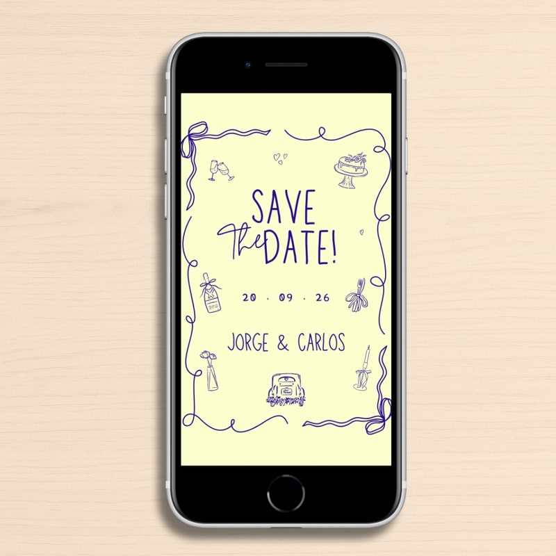 kraft-yellow Save The Date